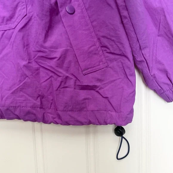 Vintage Purple Columbia Hooded Pullover with pockets and drawstring Large EUC - Picture 4 of 5
